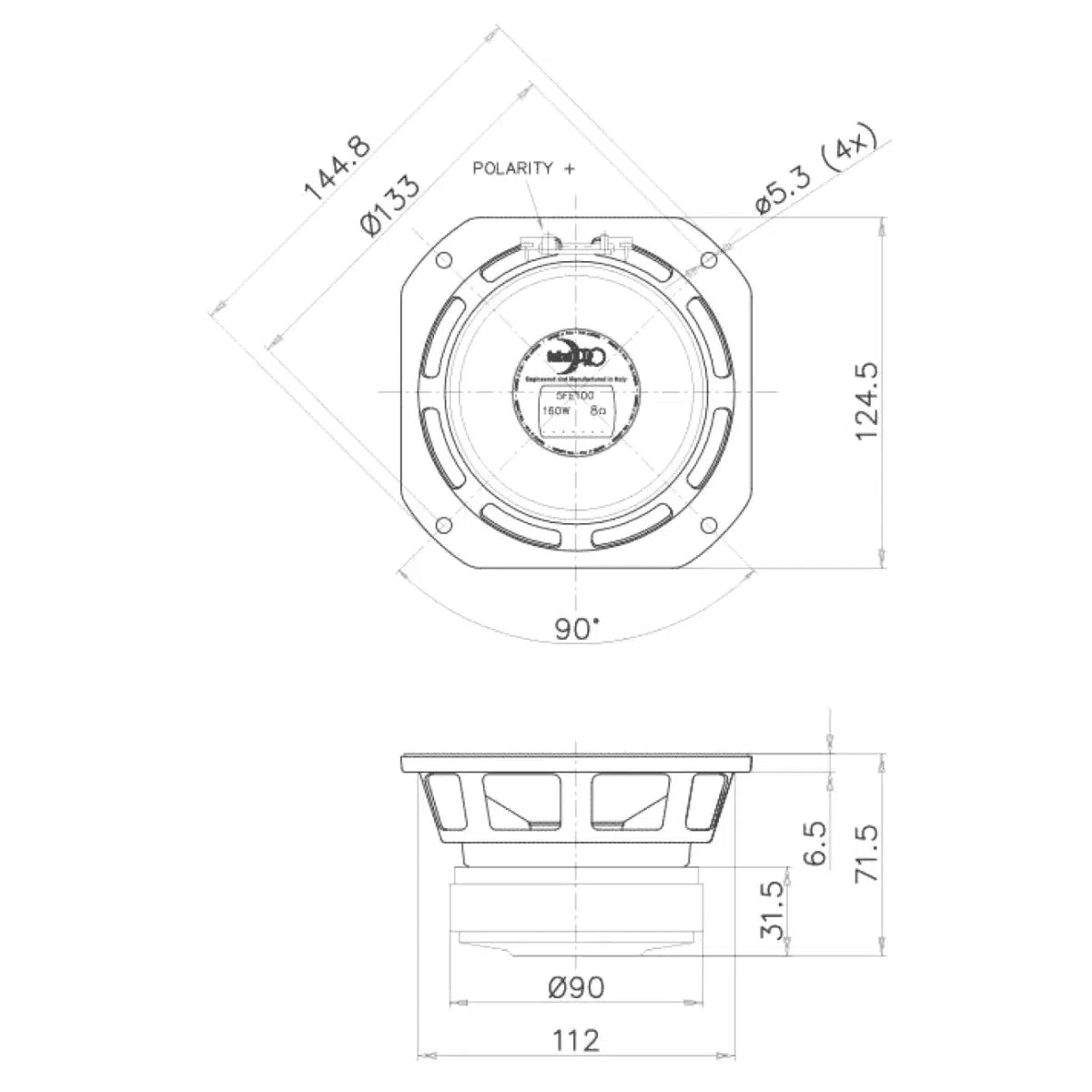 FaitalPro-5FE100-5" (13cm) Haut-parleur de grave-médium-Masori.fr