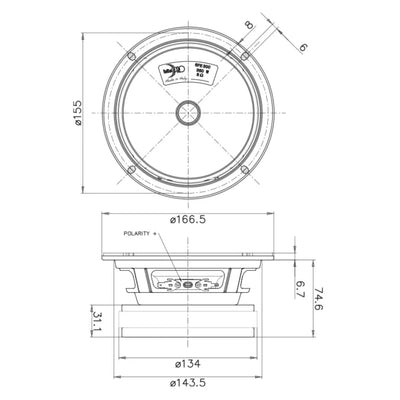 FaitalPro-6FE300-6.5" (16,5cm) Haut-parleur de grave-médium-Masori.fr