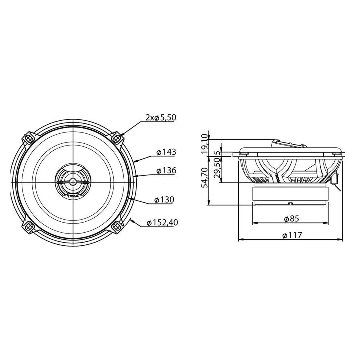 Focal-Access 130AC-5" (13cm) Haut-parleur coaxial-Masori.fr