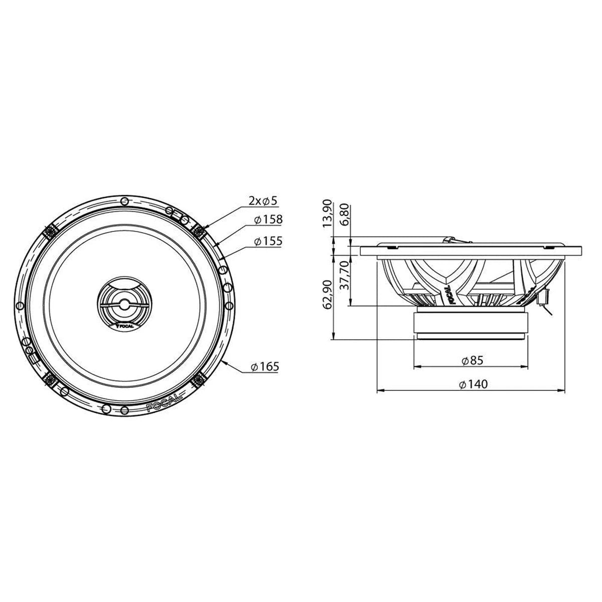 Focal-Access 165AC-6.5" (16,5cm) Haut-parleur coaxial-Masori.fr