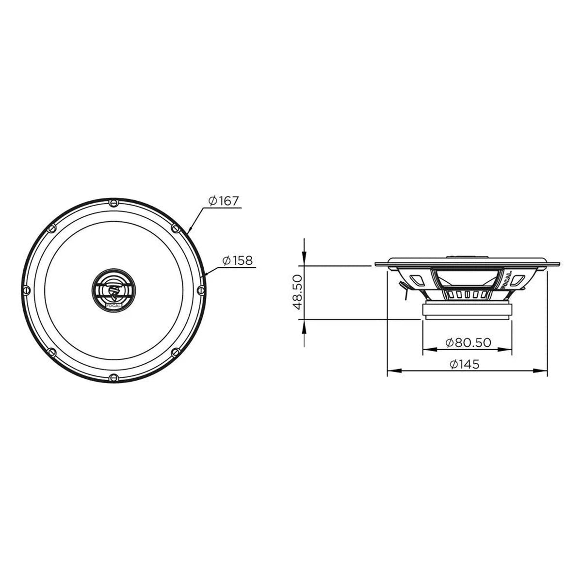 Focal-Auditor ACX165S-6.5" (16,5cm) Haut-parleur coaxial-Masori.fr