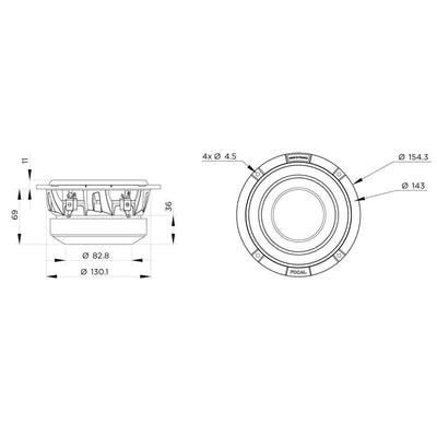 Focal-K2 Power M 5KM-5" (13cm) Subwoofer-Masori.fr