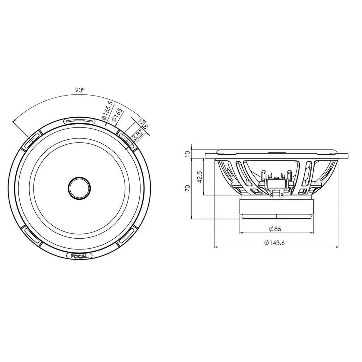 Focal-Slatefiber PS165SF-6.5" (16,5cm) Set d'enceintes-Masori.fr