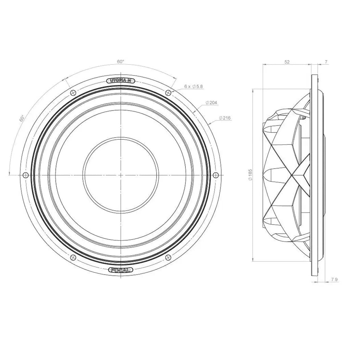 Focal-Utopia M 8WM-8" (20cm) Haut-parleur de grave-médium-Masori.fr