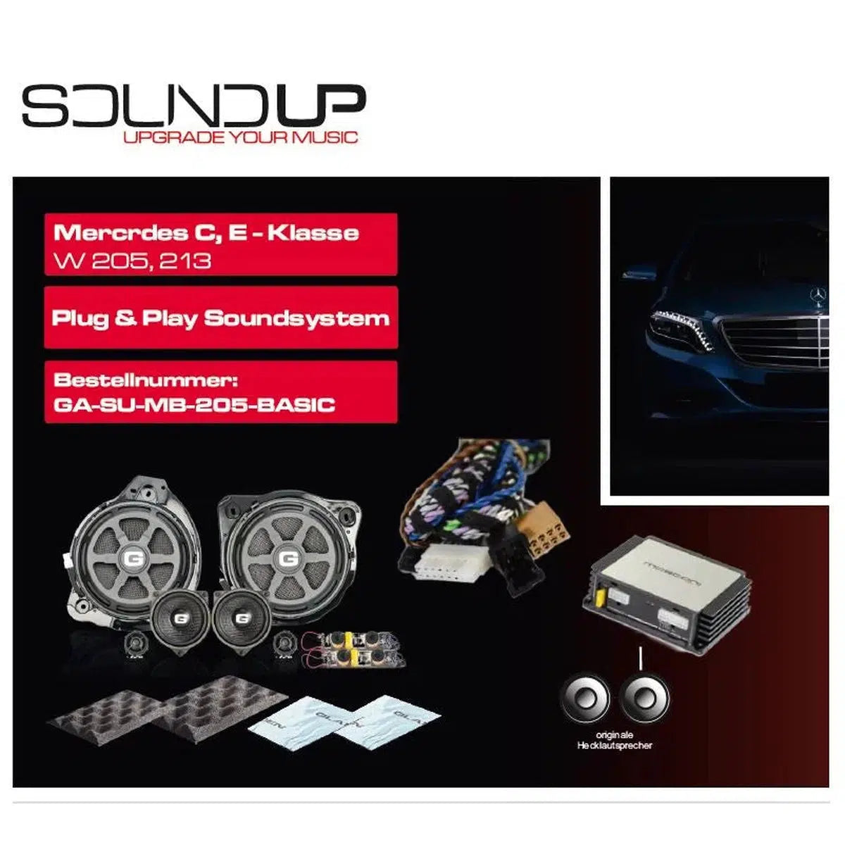 Gladen-Sound Up MB 206 Basic-Mercedes-Komplettset-Masori.de