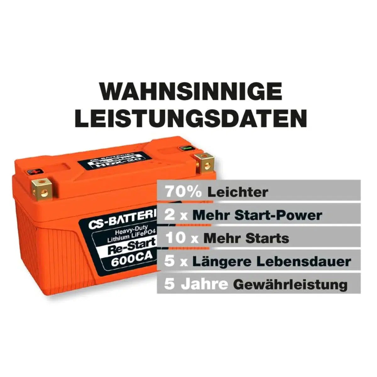 CS-Batteries-HDX-20 - 6Ah LiFePO4-Lithium - LiFePO4-Masori.de