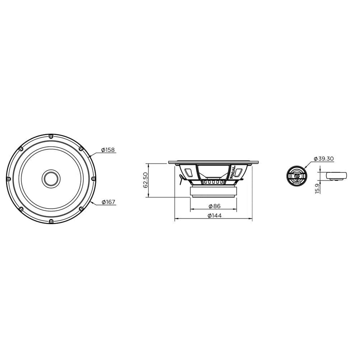 Focal-Auditor ASE165S-6.5" (16,5cm) Lautsprecherset-Masori.de