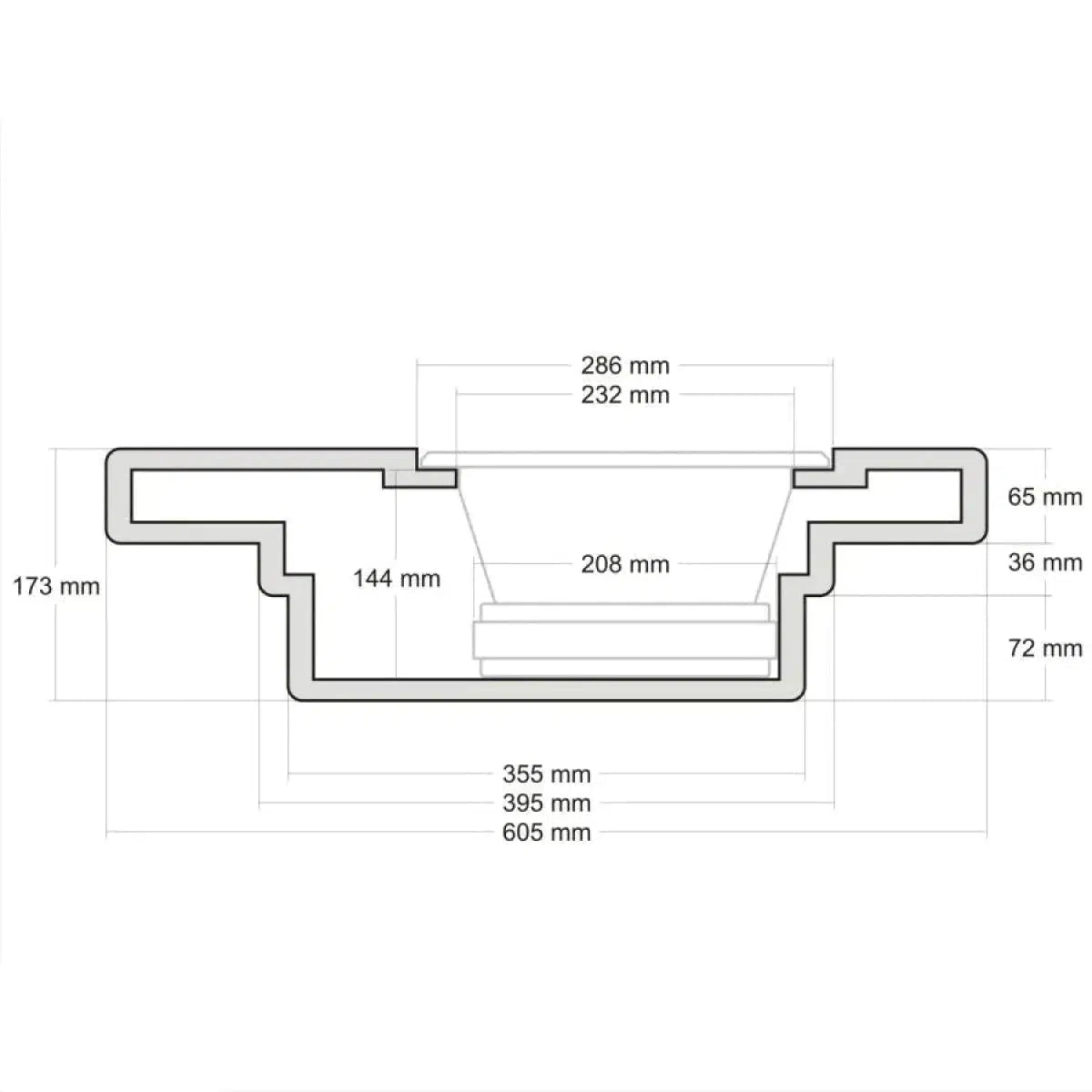 Masori-G10-15RRM-IN-16"-10" (25cm) Subwoofergehäuse-Masori.de