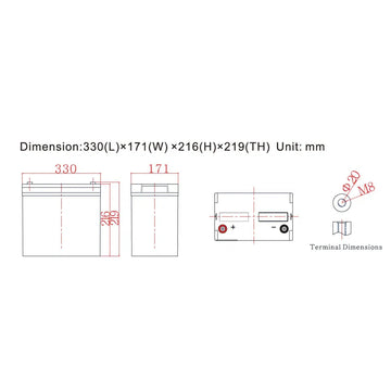 Ultimatron-JPC-12-100 100Ah - AGM-AGM Batterie-Masori.de