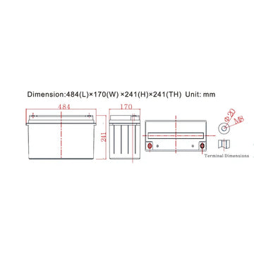 Ultimatron-JPC-12-150 150Ah - AGM-AGM Batterie-Masori.de