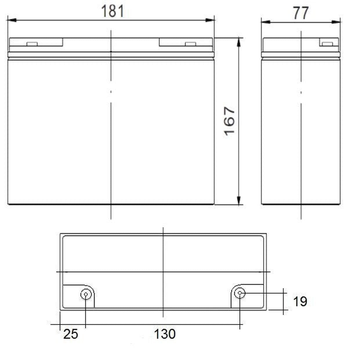 GWL-LP12V20AHB 20Ah - LiFePo4-Litio - LiFePO4-Masori.de