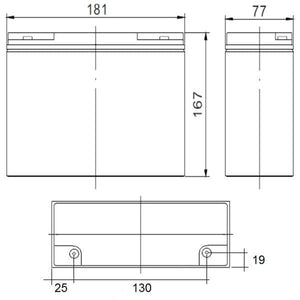 GWL-LP12V20AHB 20Ah - LiFePo4-Litio - LiFePO4-Masori.de